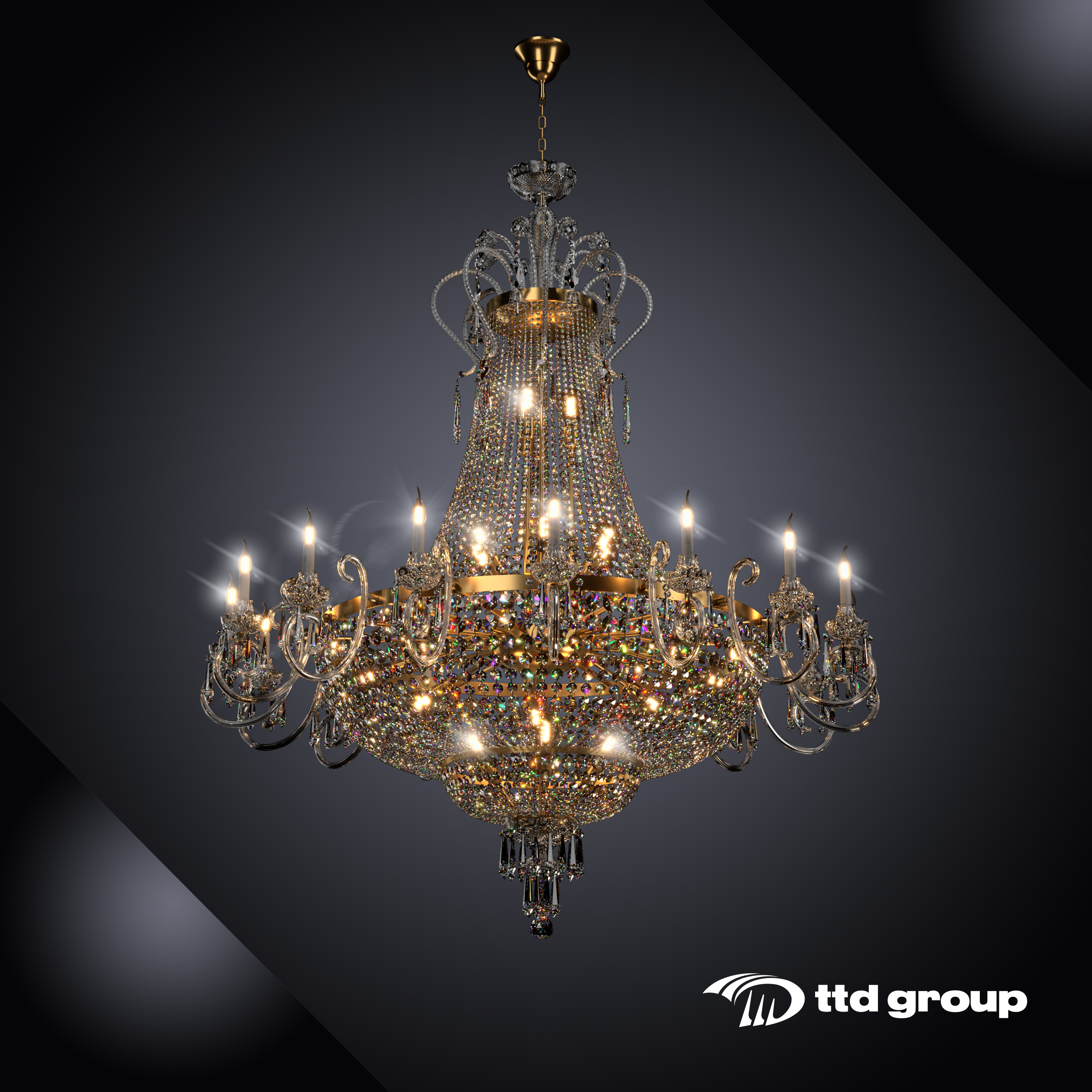 Crystal chanderlier MIALUXY Royal 37 short